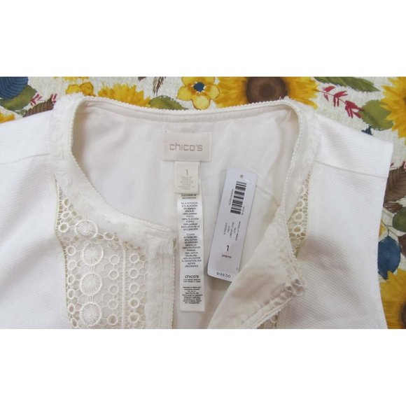 Chico's Novelty Mixed Vest Jacket NEW Size Medium - Picture 3 of 3